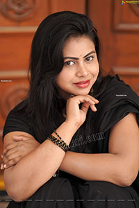 Divya Kottakota Exclusive Shoot in Black Ruffle Saree