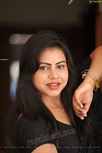 Divya Kottakota Exclusive Shoot in Black Ruffle Saree