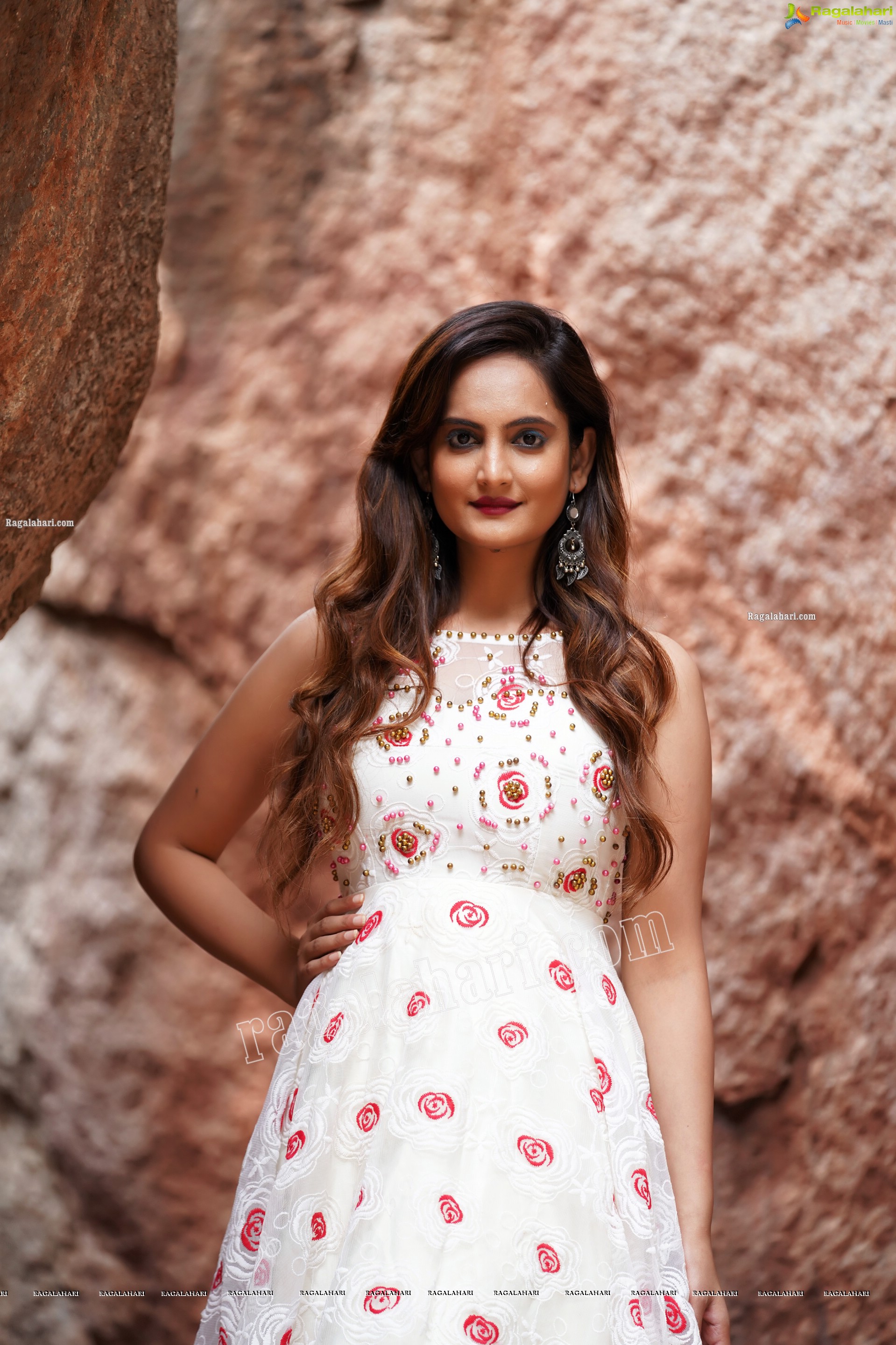 Dhriti Patel in White Long Dress, Exclusive Photoshoot