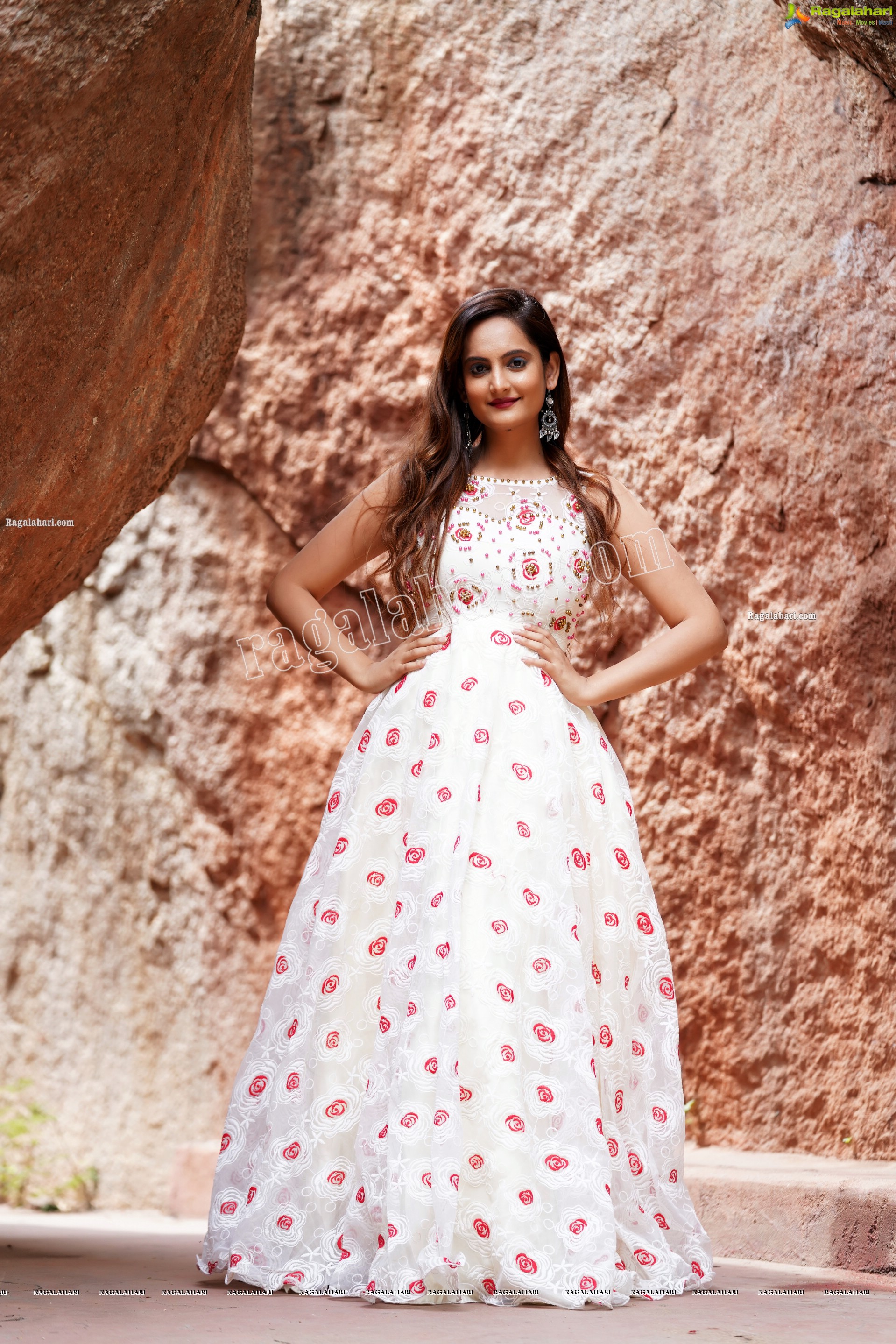 Dhriti Patel in White Long Dress, Exclusive Photoshoot