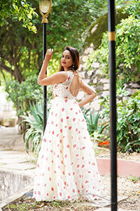 Dhriti Patel in While Long Dress