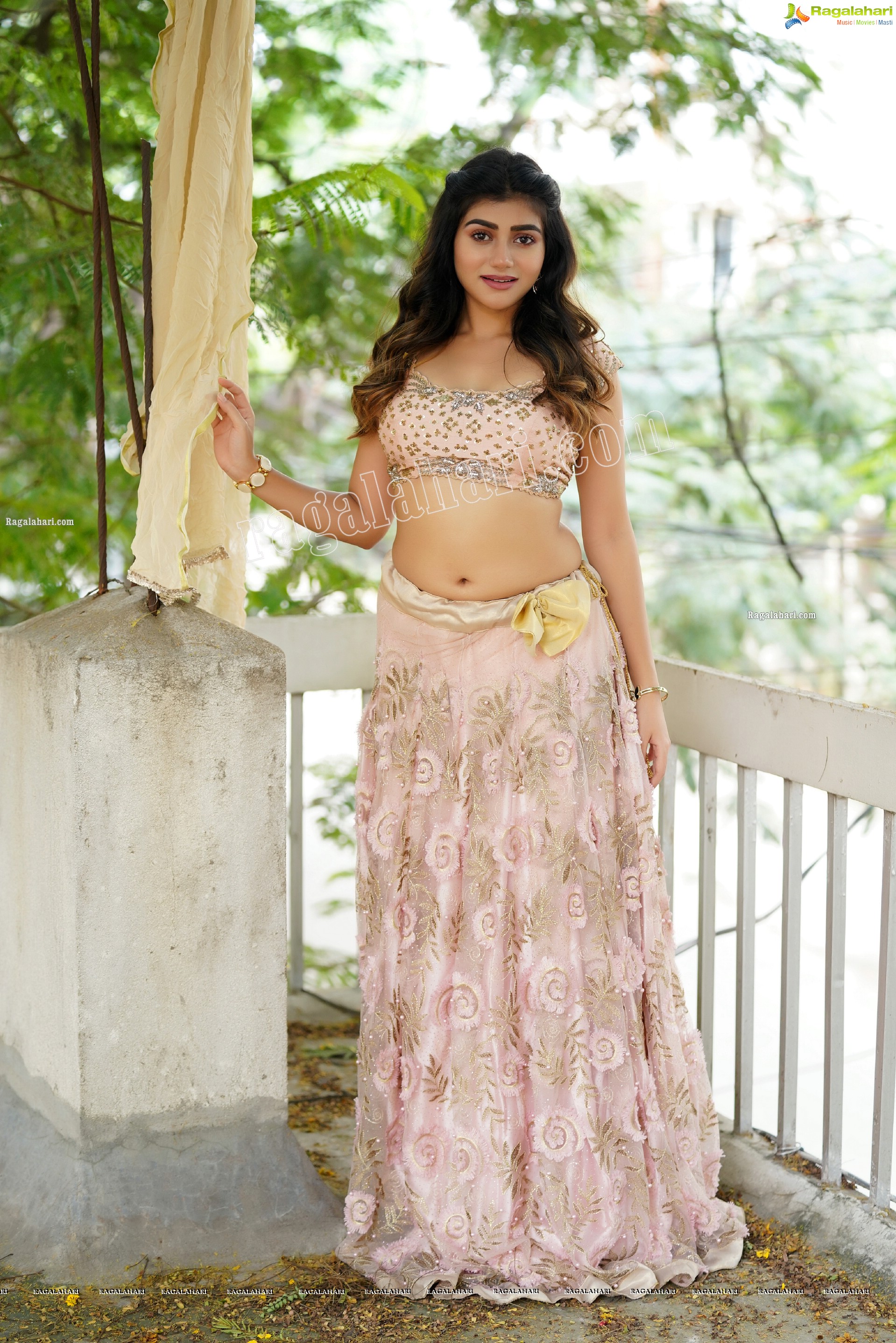 Prantika Das in Light Pink Embellished Lehenga Choli, Exclusive Photoshoot