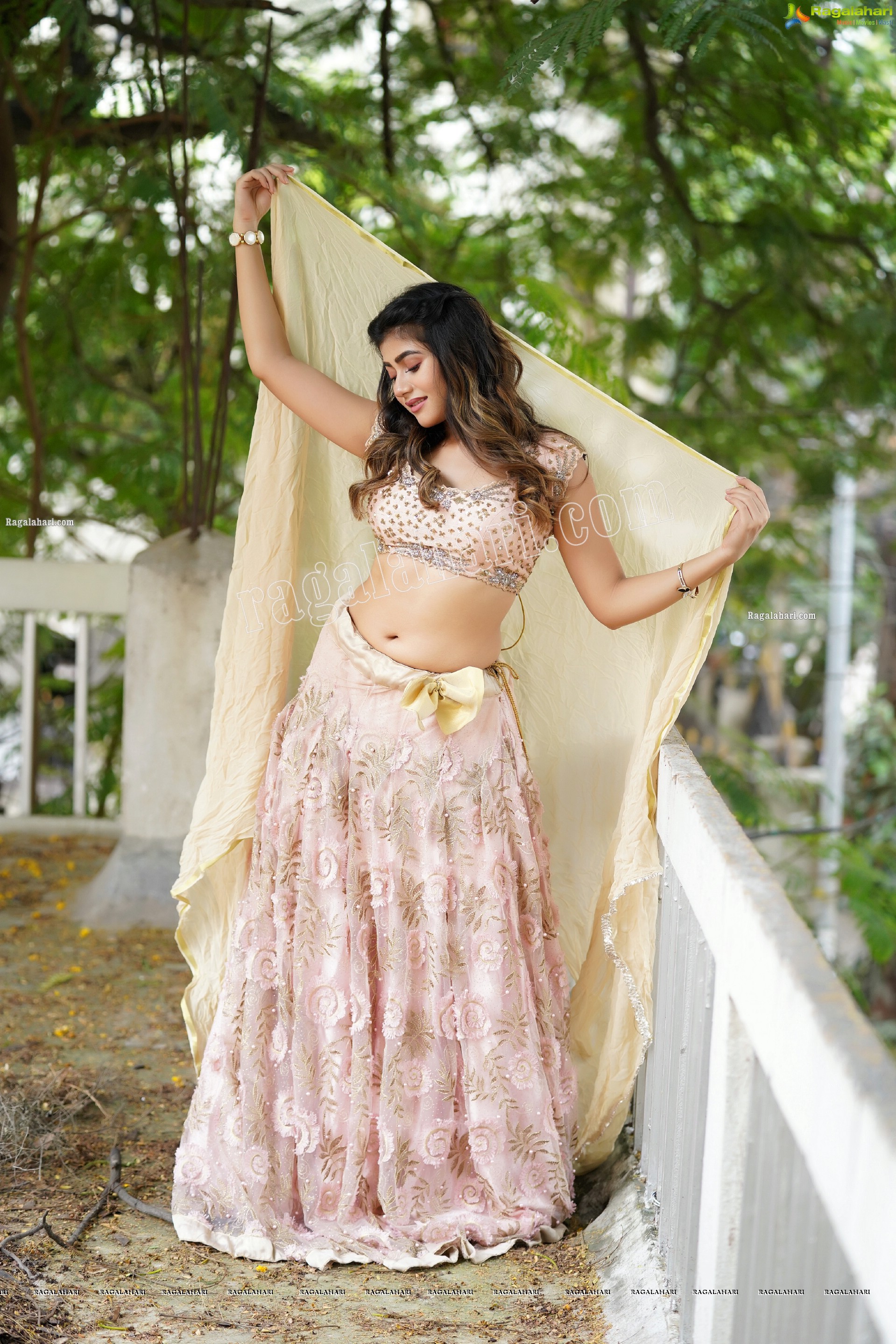 Prantika Das in Light Pink Embellished Lehenga Choli, Exclusive Photoshoot