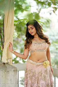 Prantika Das in Light Pink Embellished Lehenga Choli