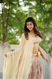 Prantika Das in Light Pink Embellished Lehenga Choli