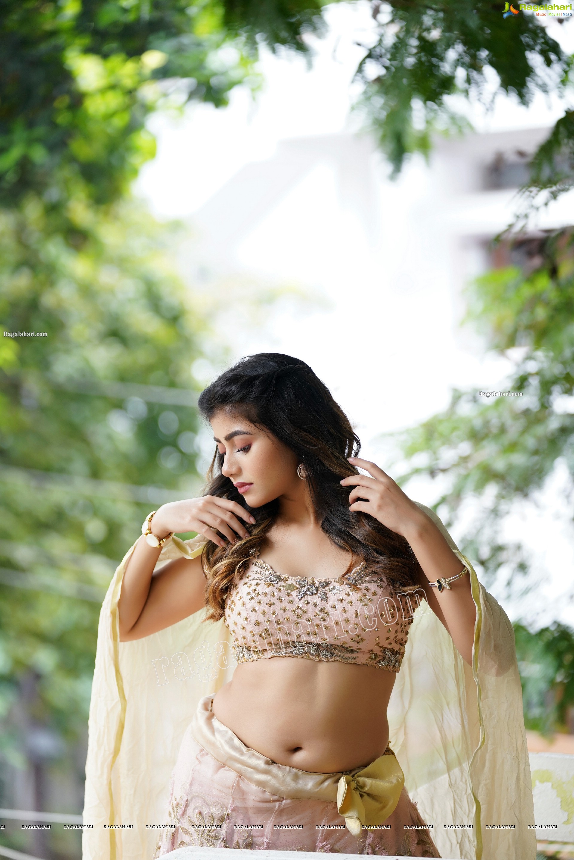 Prantika Das in Light Pink Embellished Lehenga Choli, Exclusive Photoshoot