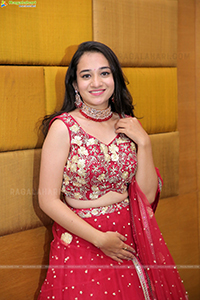 Bhuvaneshwari in Red Lehenga Choli