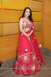 Bhuvaneshwari in Red Lehenga Choli