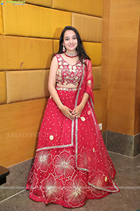 Bhuvaneshwari in Red Lehenga Choli