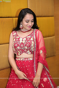 Bhuvaneshwari in Red Lehenga Choli