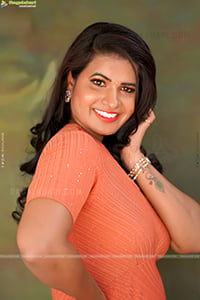 Anusha Venugopal in Pink Mini Dress