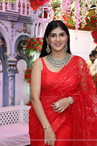 Aparna Reddy stills in Red Saree, HD Gallery