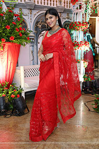 Aparna Reddy stills in Red Saree, HD Gallery