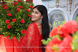 Aparna Reddy stills in Red Saree, HD Gallery