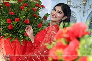 Aparna Reddy stills in Red Saree, HD Gallery