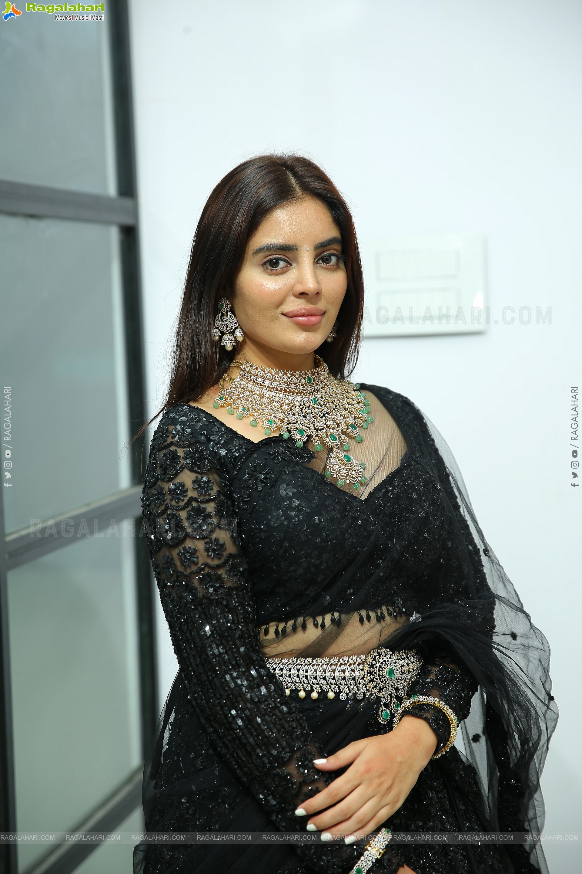 Kushitha Kallapu Stills in Black Dress, HD Gallery