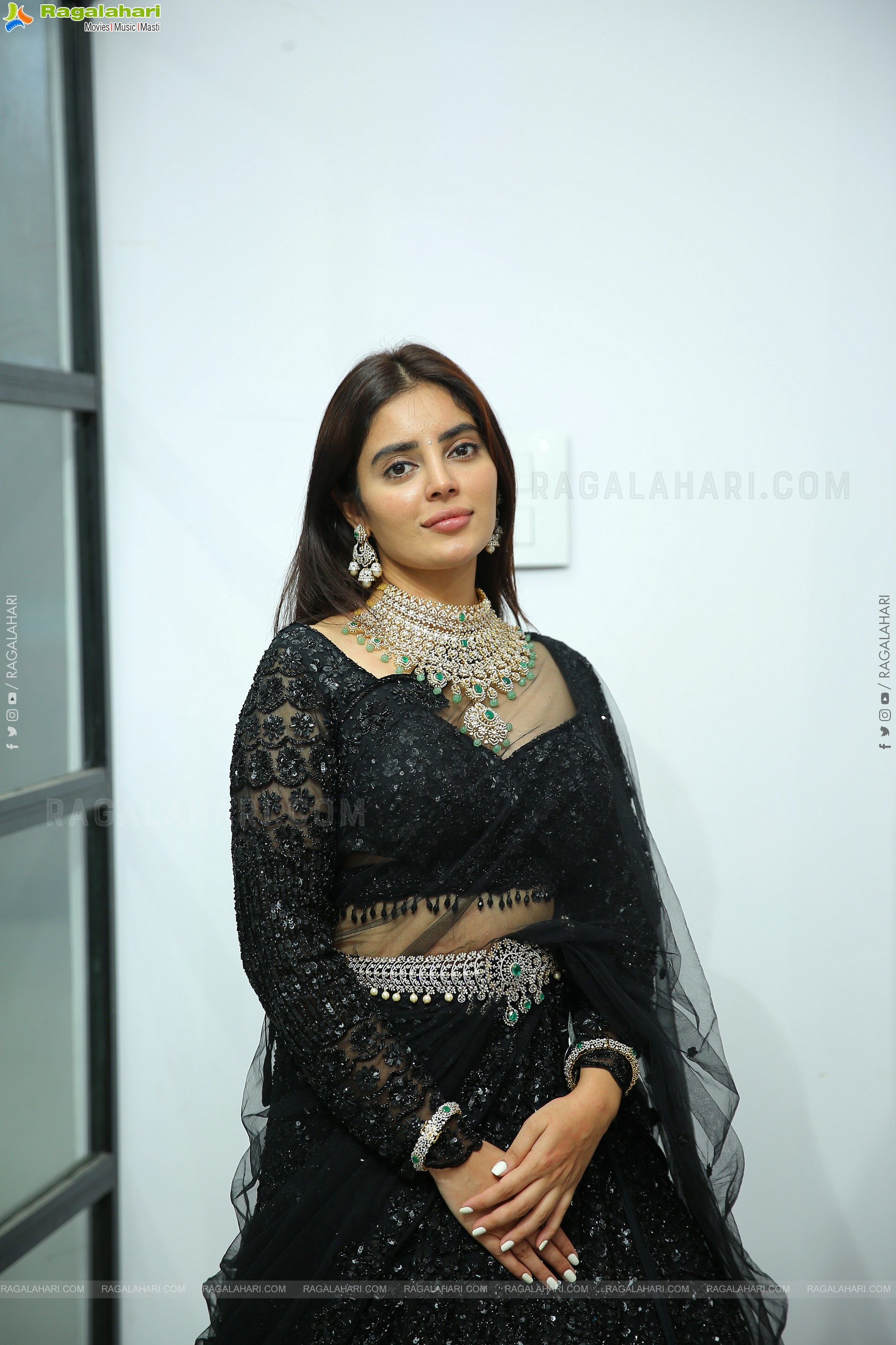 Kushitha Kallapu Stills in Black Dress, HD Gallery