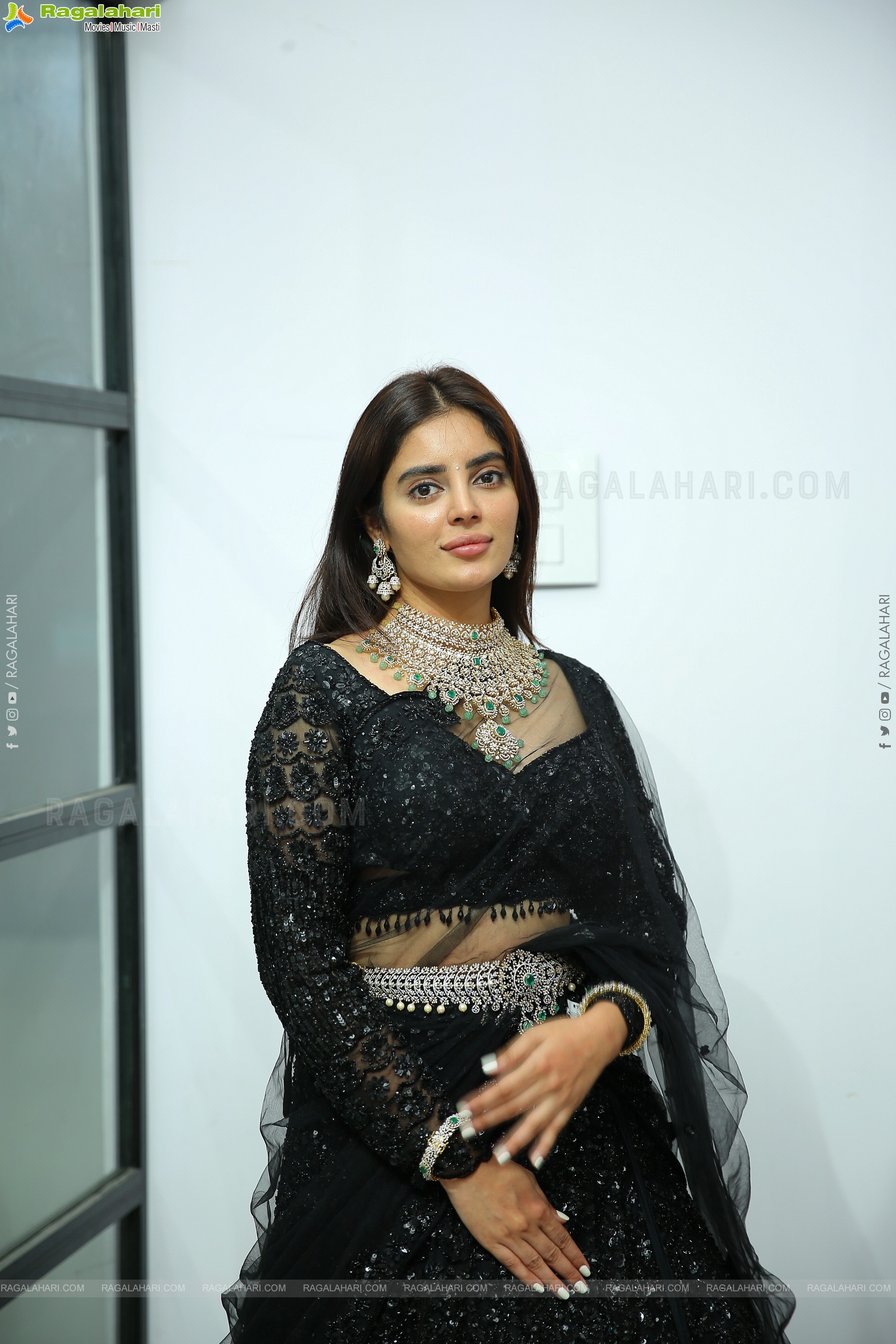 Kushitha Kallapu Stills in Black Dress, HD Gallery