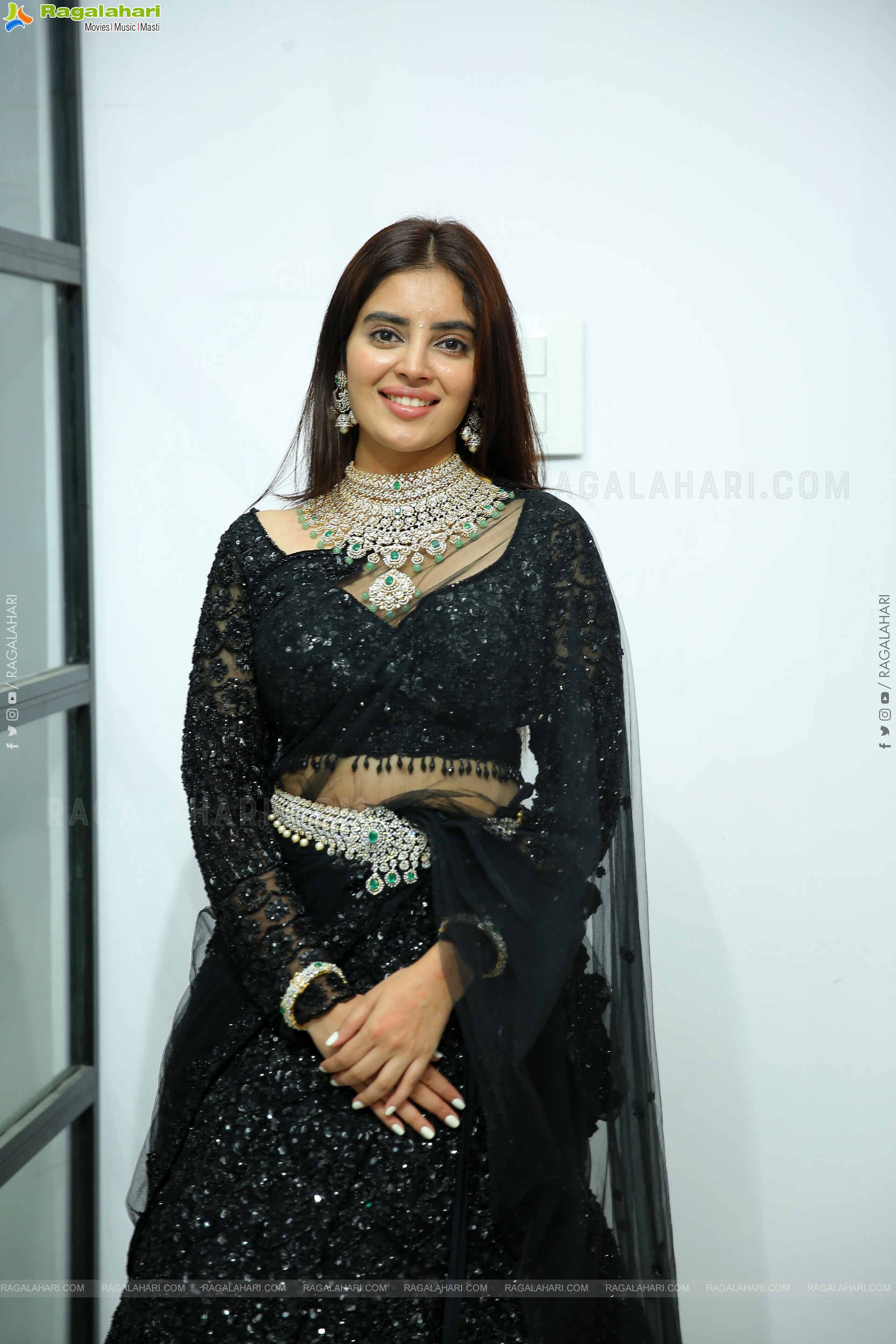 Kushitha Kallapu Stills in Black Dress, HD Gallery