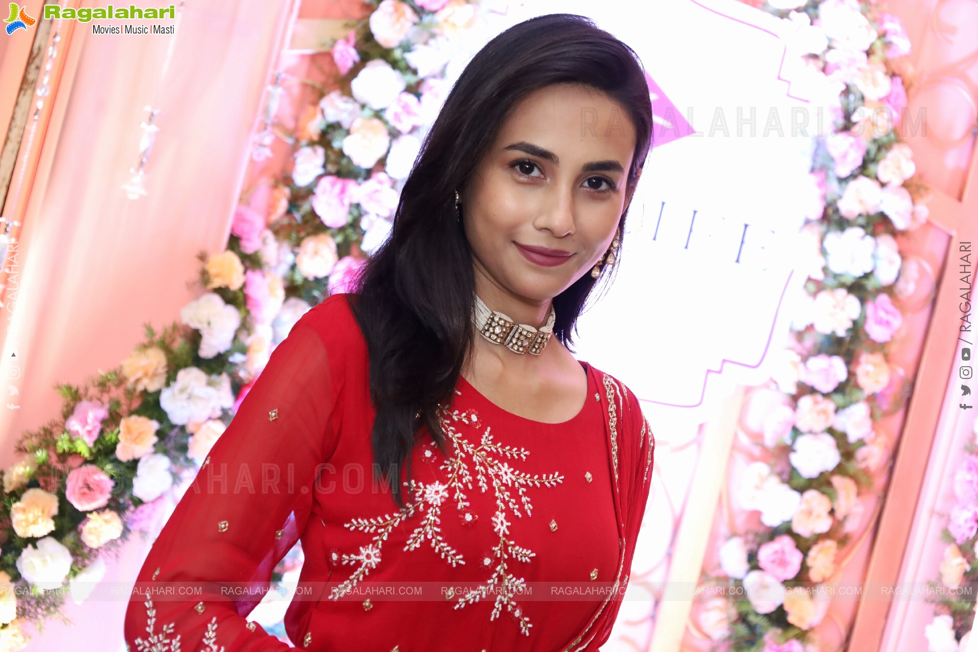 Nishat Shaik stills in Red Dress, HD Gallery