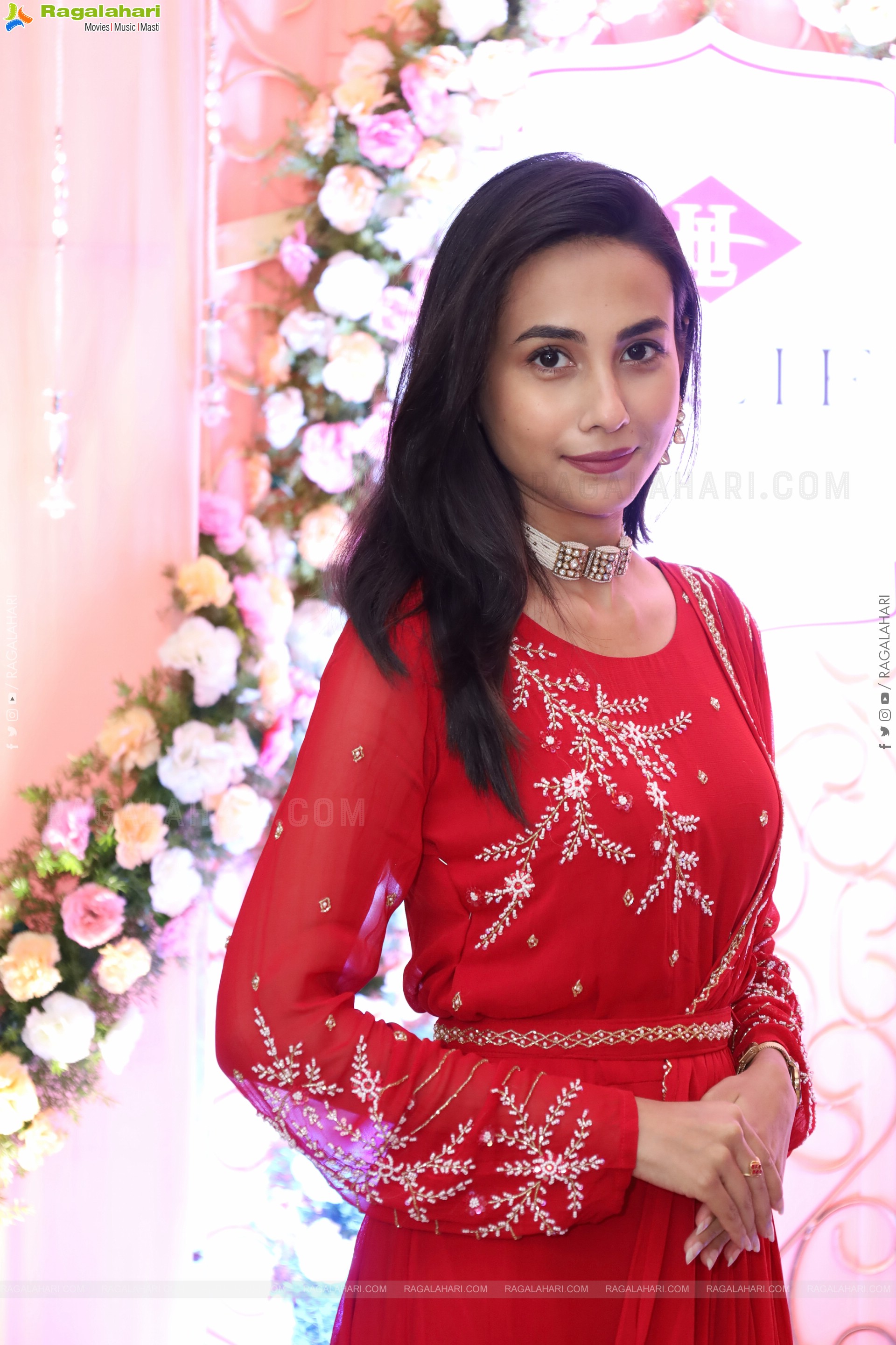 Nishat Shaik stills in Red Dress, HD Gallery