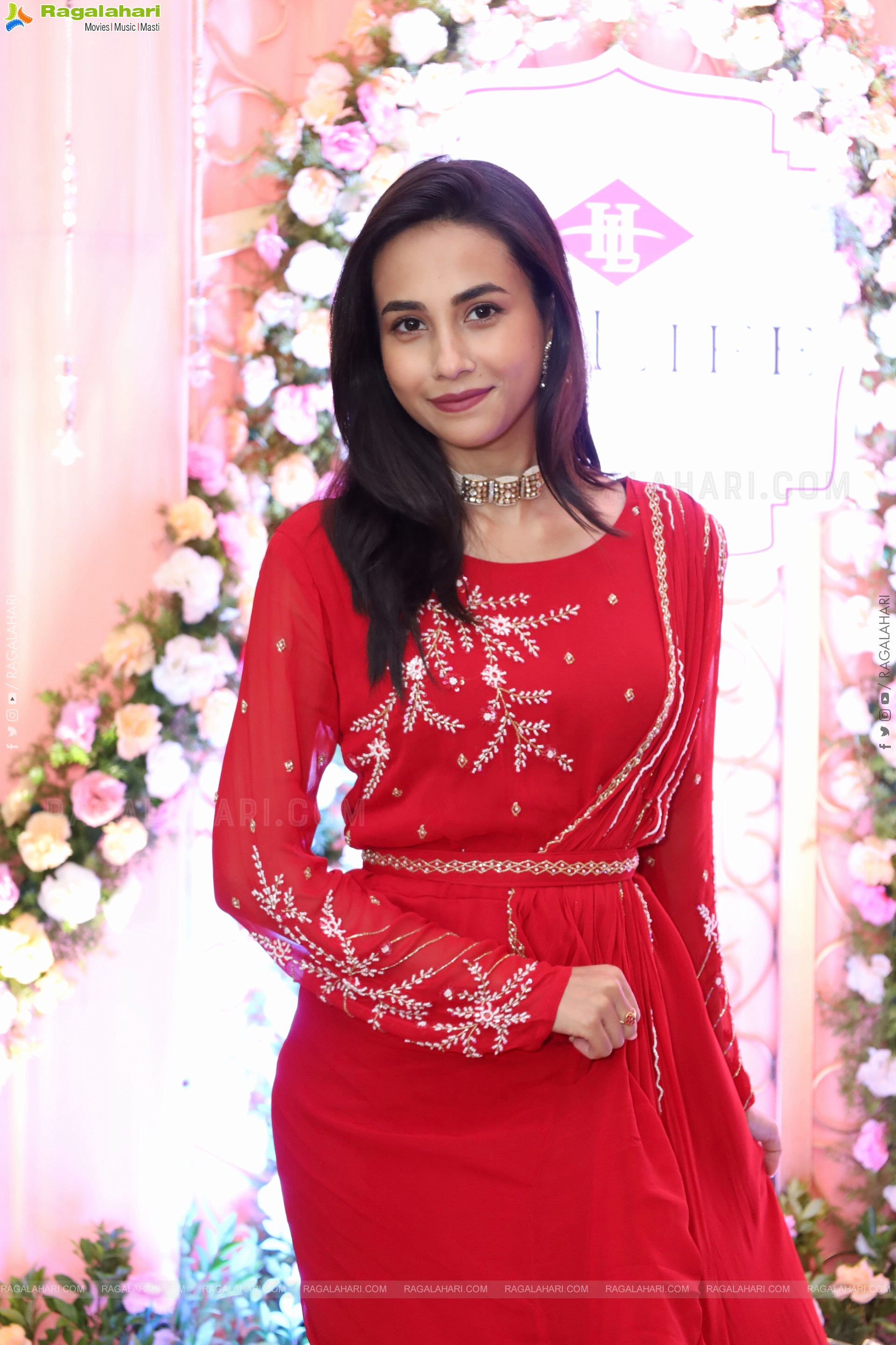 Nishat Shaik stills in Red Dress, HD Gallery