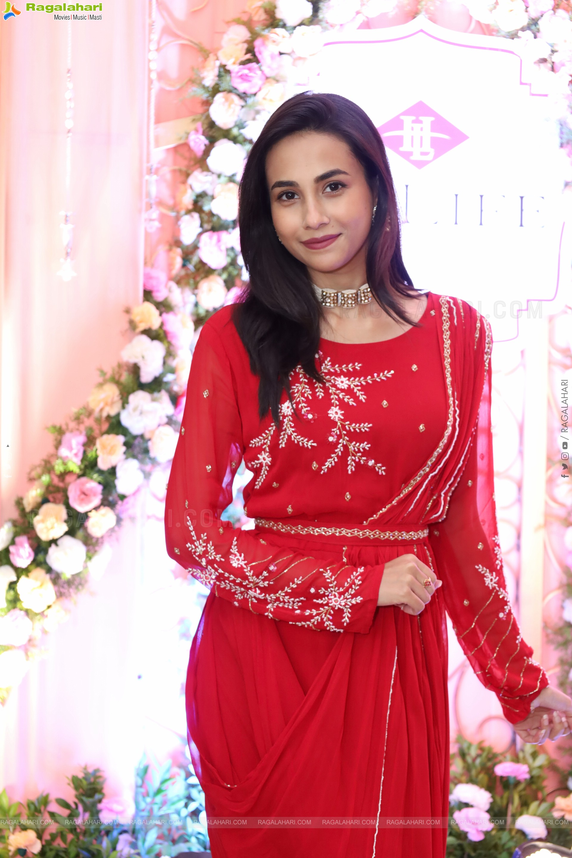 Nishat Shaik stills in Red Dress, HD Gallery