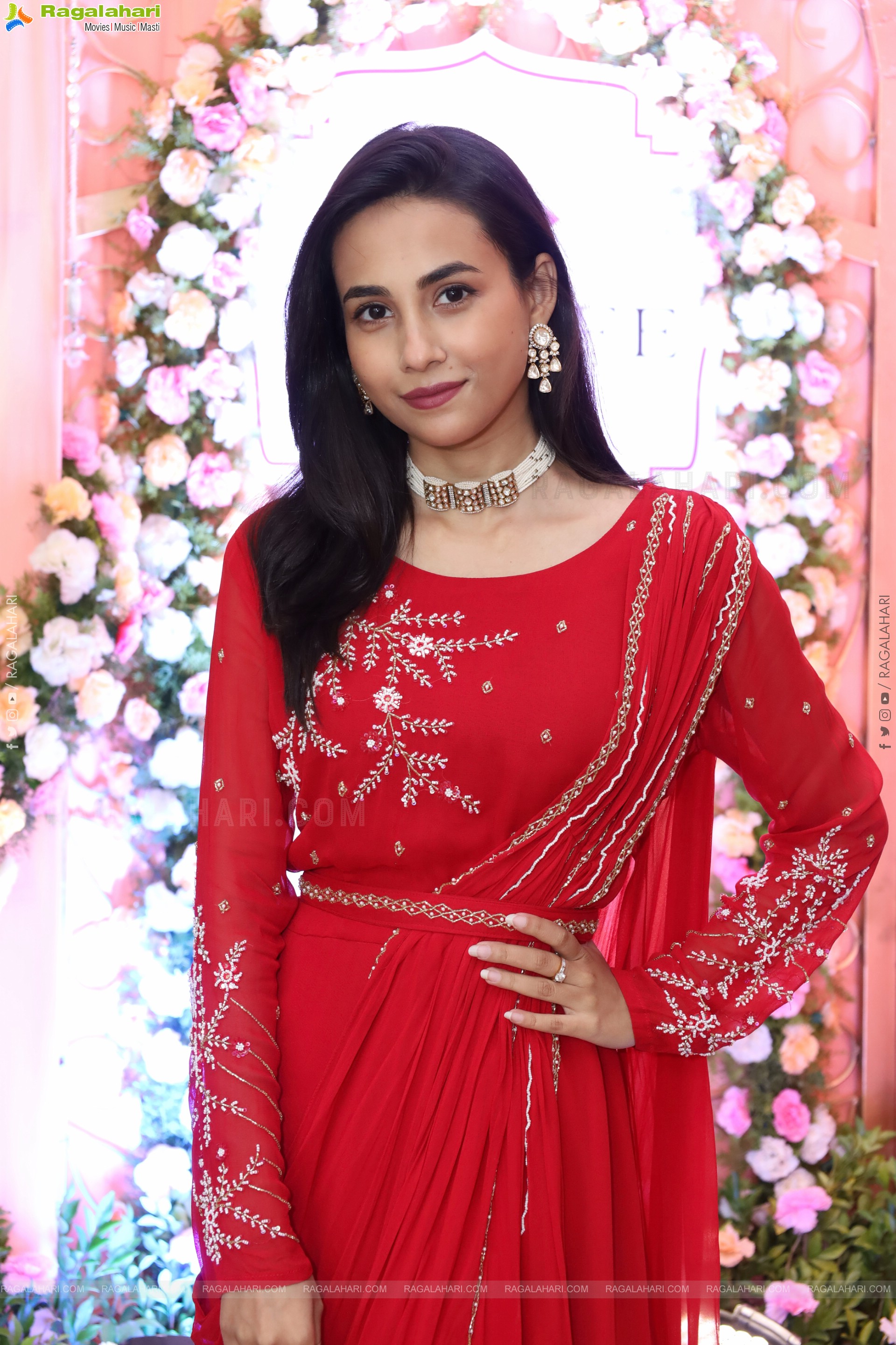 Nishat Shaik stills in Red Dress, HD Gallery