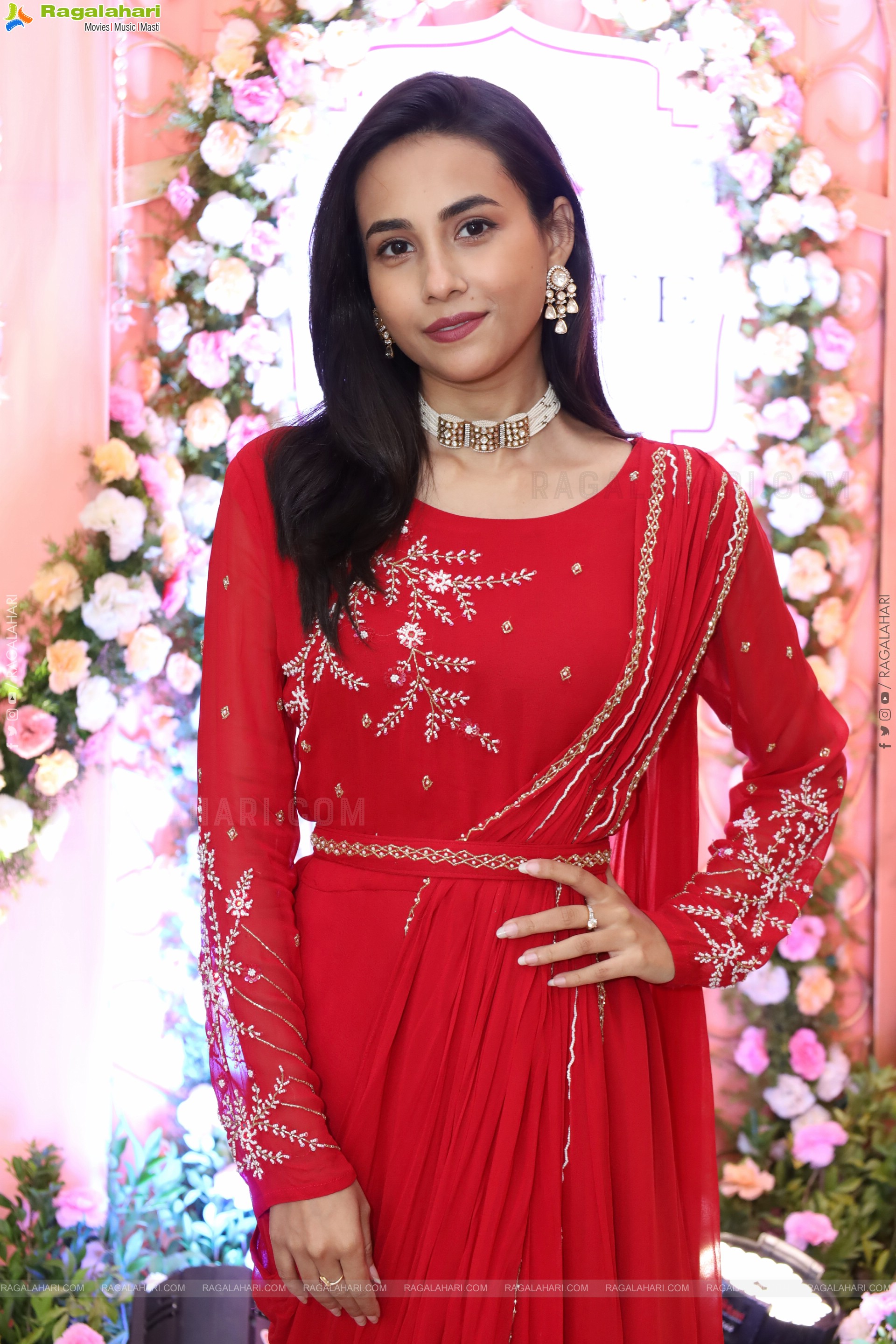 Nishat Shaik stills in Red Dress, HD Gallery