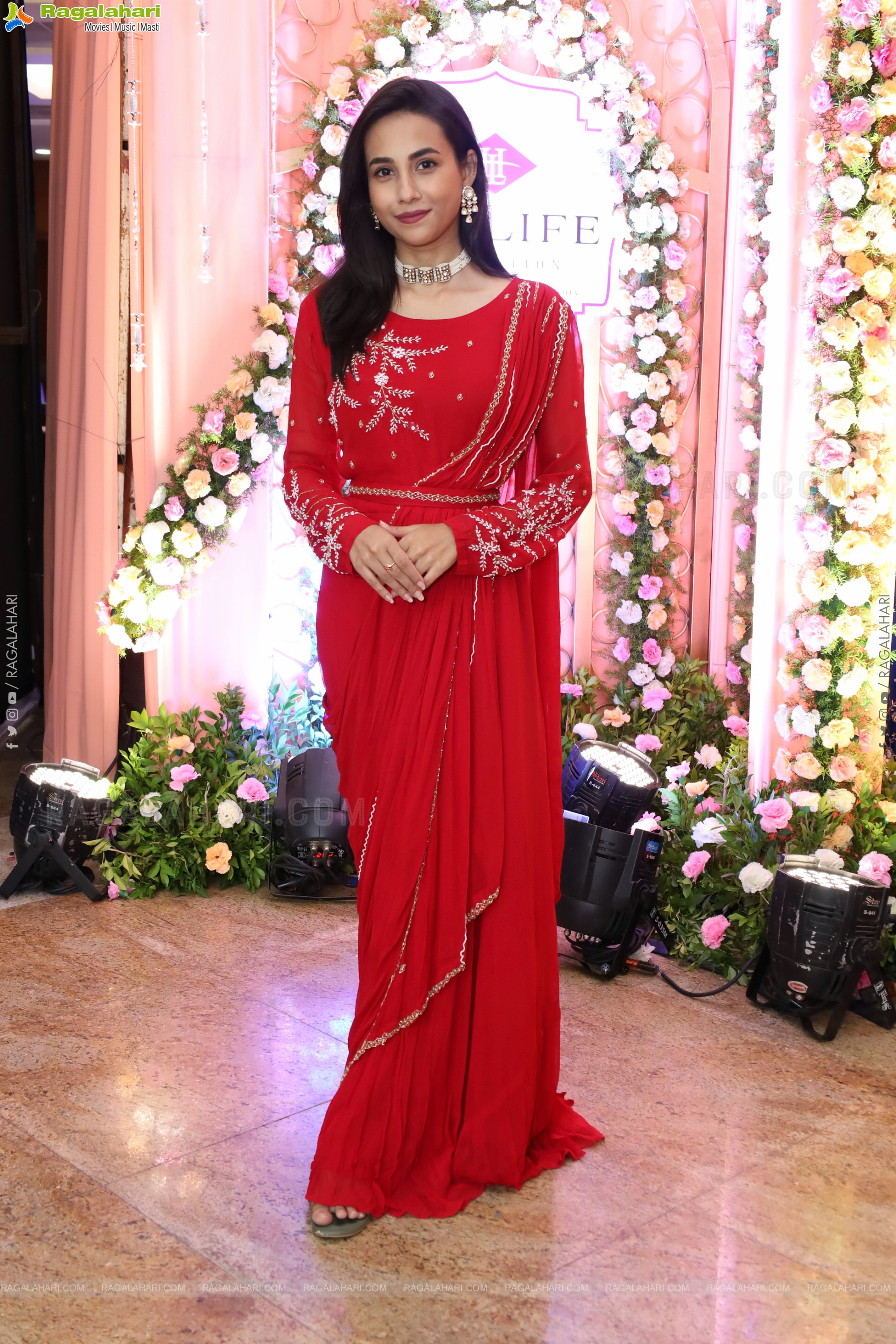 Nishat Shaik stills in Red Dress, HD Gallery