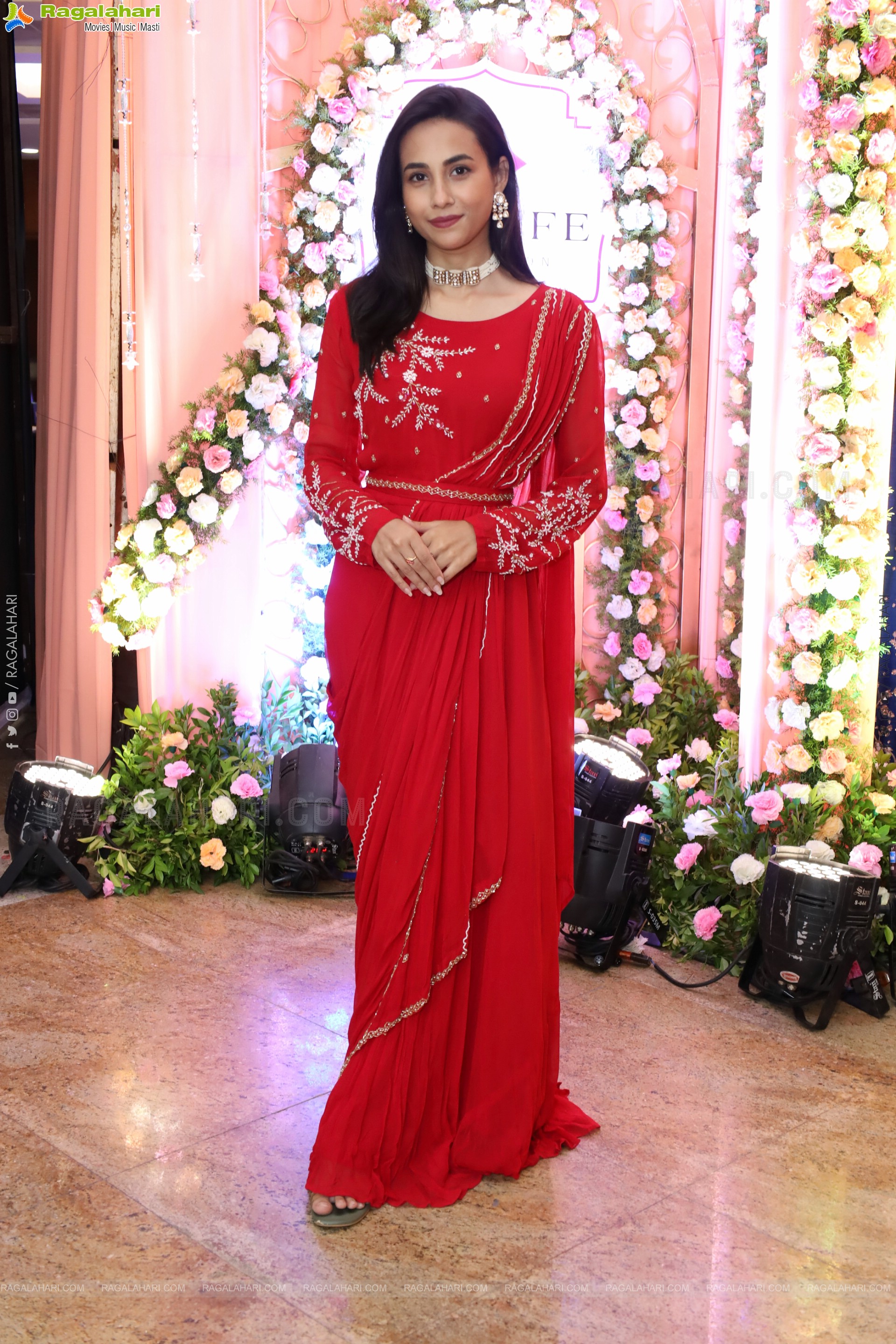 Nishat Shaik stills in Red Dress, HD Gallery