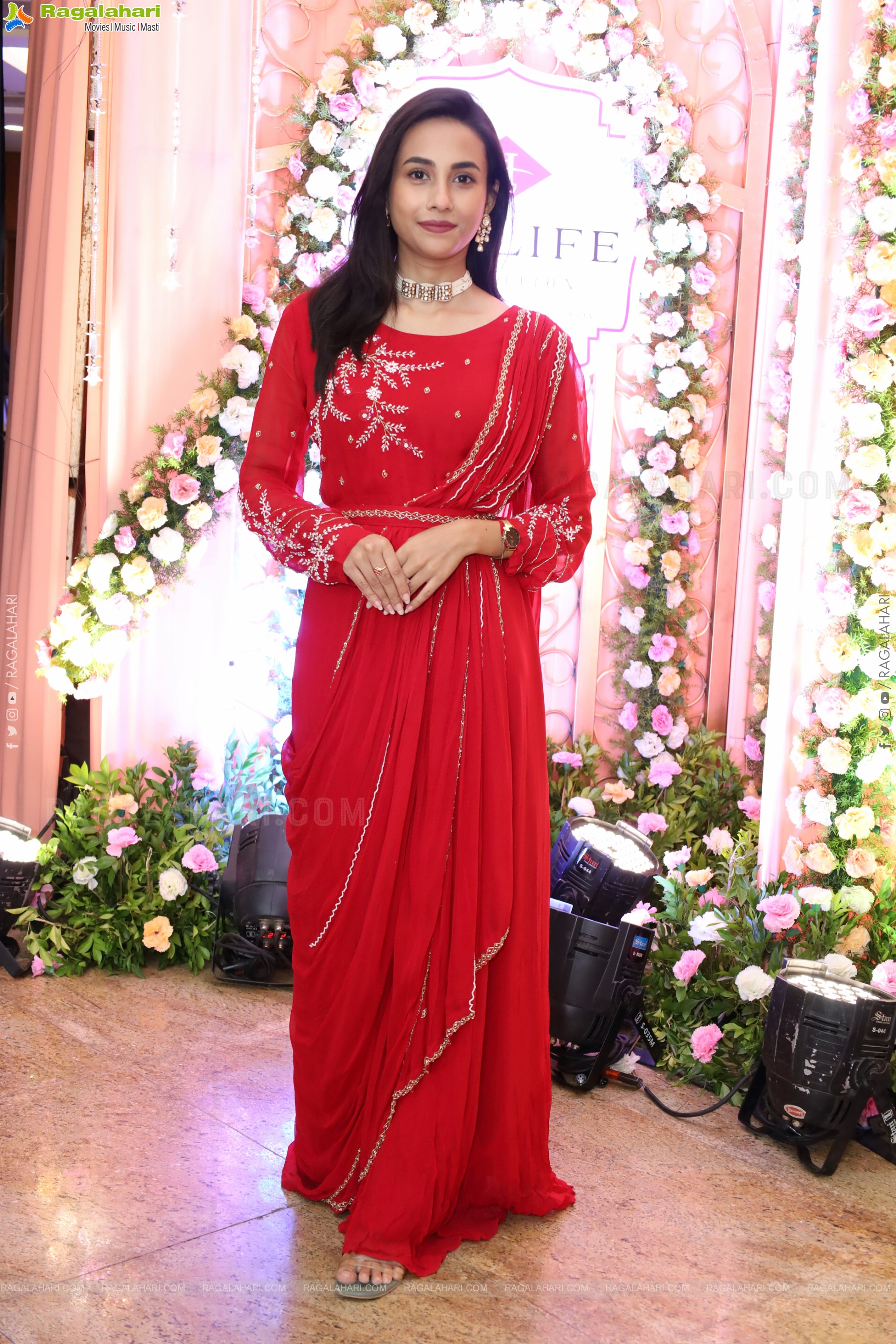 Nishat Shaik stills in Red Dress, HD Gallery