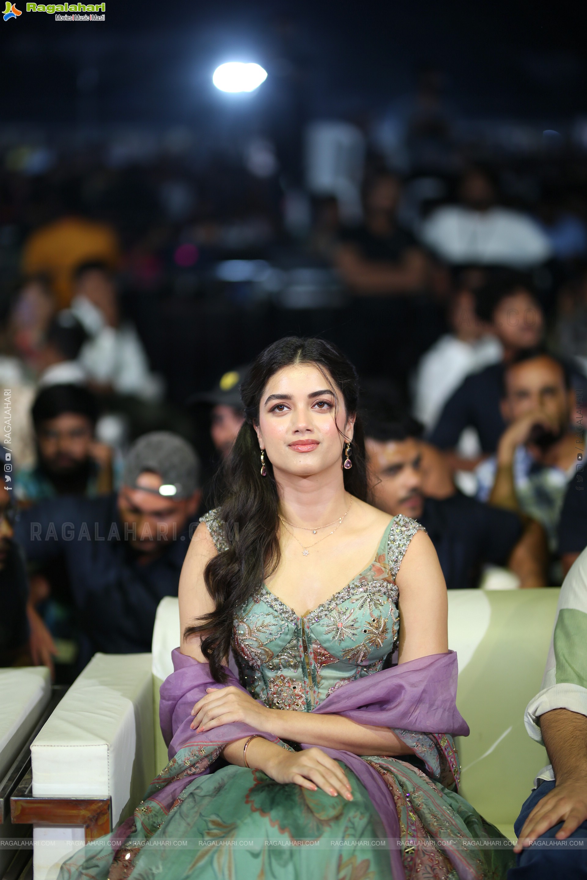 Bhagyashri Borse at Andhra King Taluka Trailer Launch, HD Gallery