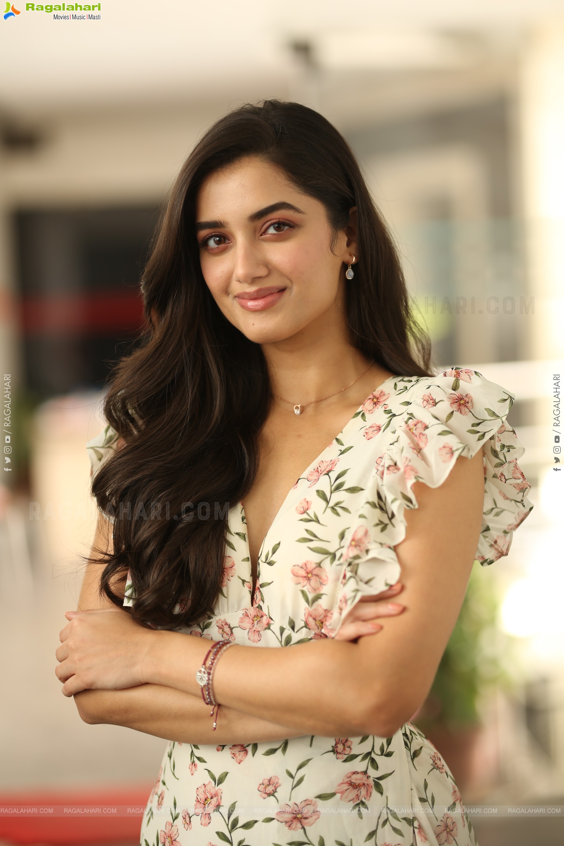 Bhagyashri Borse at Andhra King Taluka Interview, HD Gallery