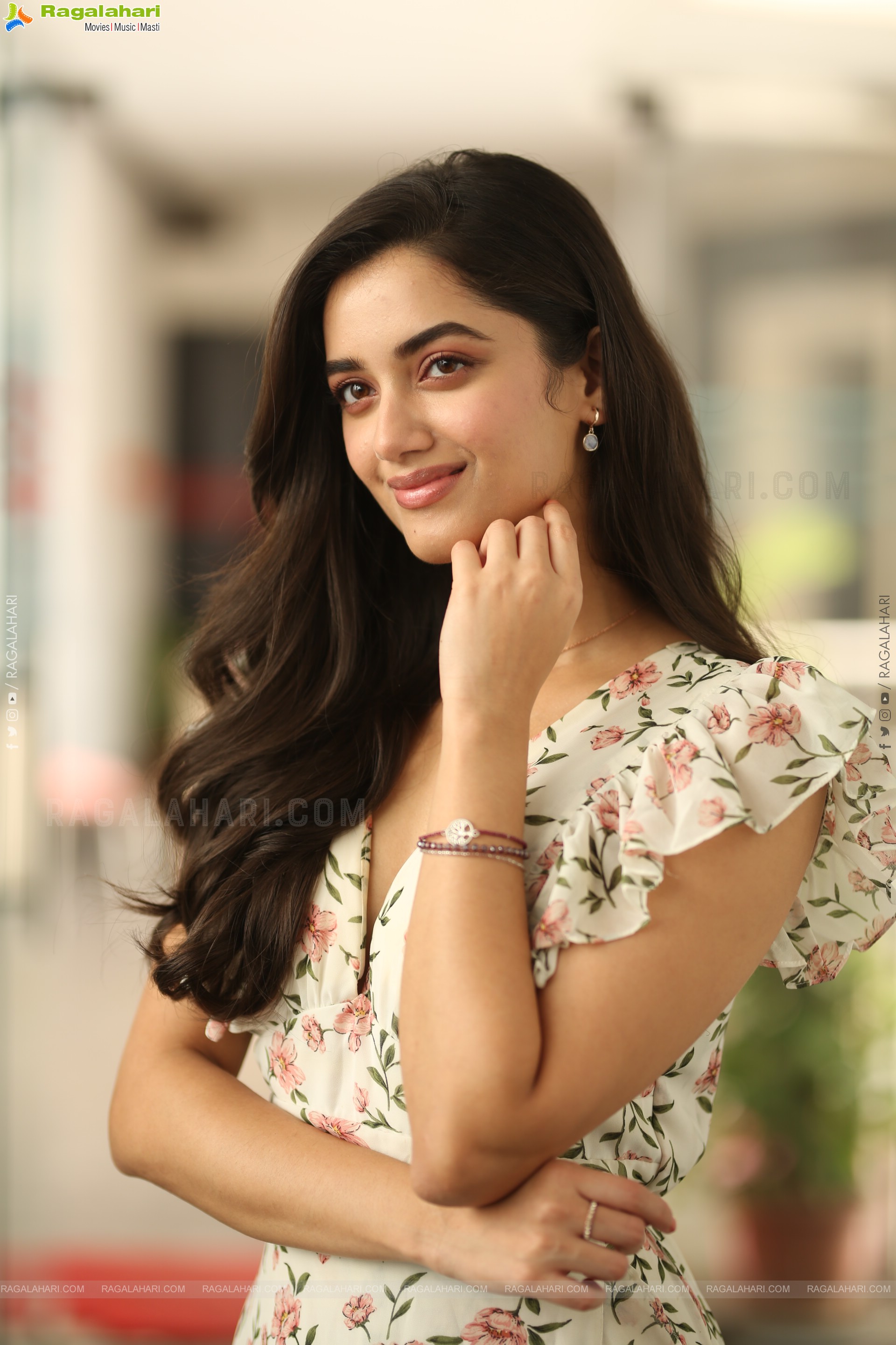 Bhagyashri Borse at Andhra King Taluka Interview, HD Gallery