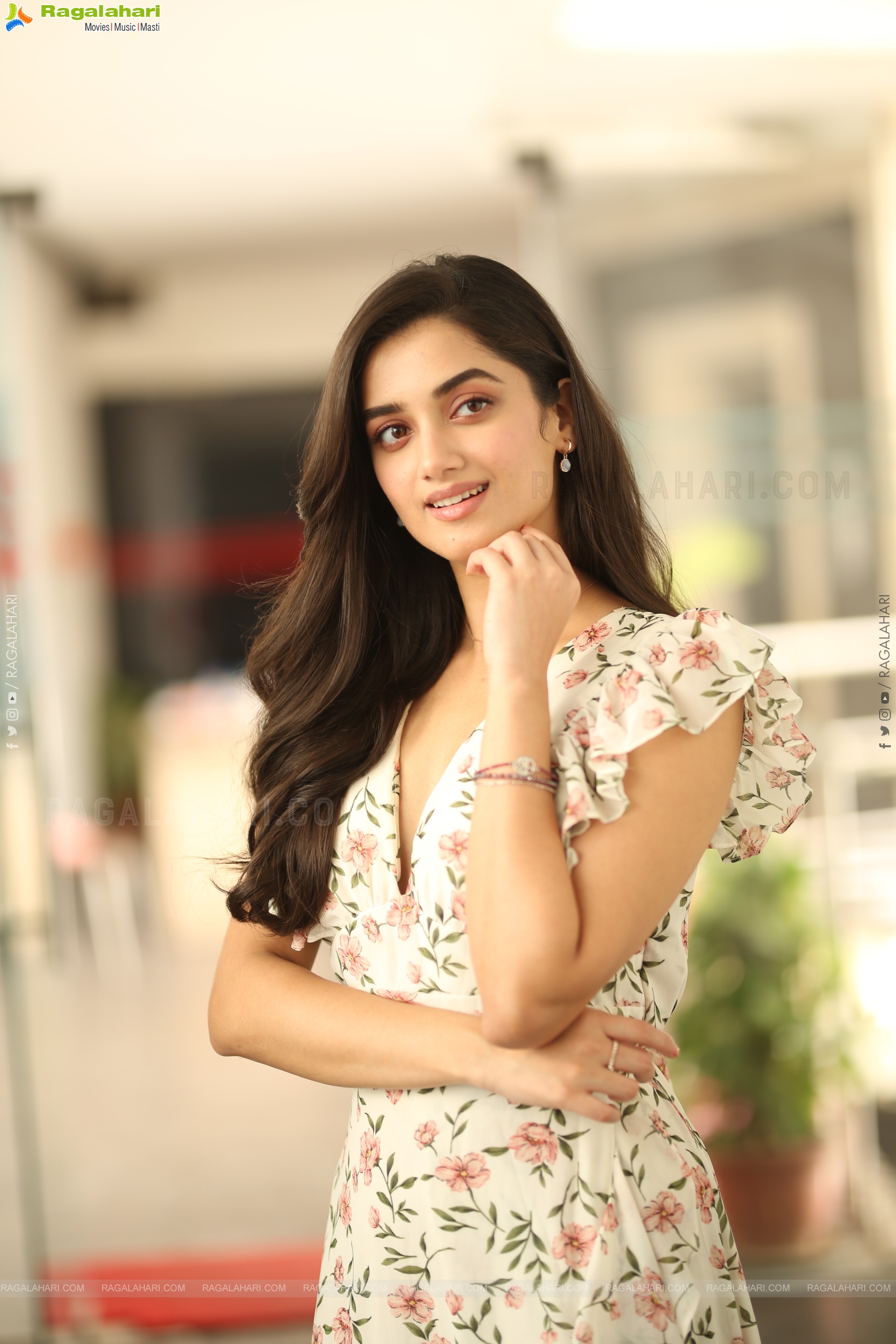 Bhagyashri Borse at Andhra King Taluka Interview, HD Gallery