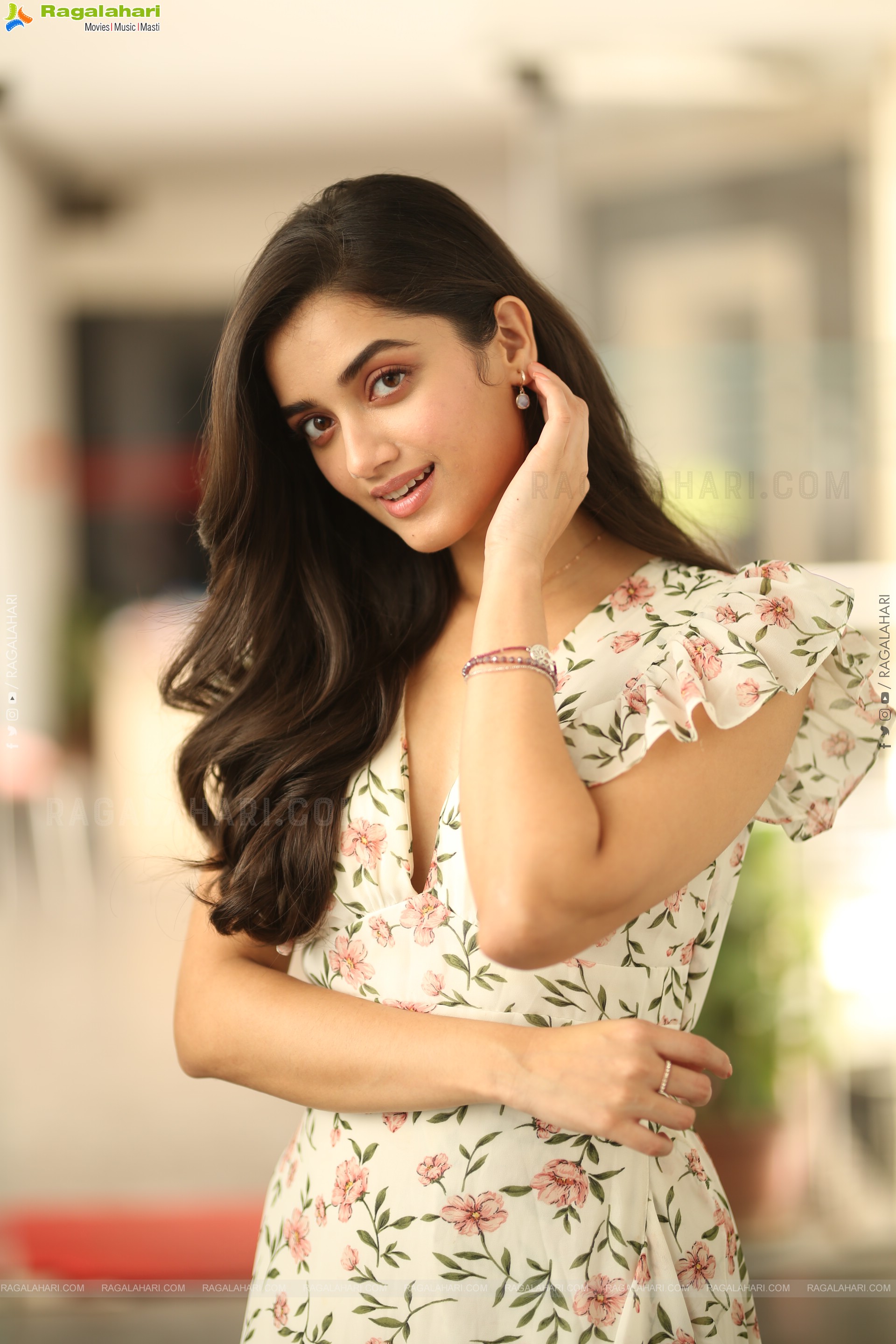 Bhagyashri Borse at Andhra King Taluka Interview, HD Gallery