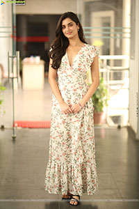 Bhagyashri Borse at Andhra King Taluka Interview, HD Gallery