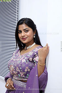 Siri Papa stills in Violet Designer Dress