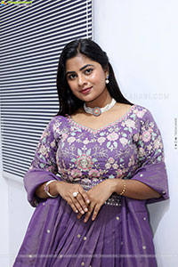 Siri Papa stills in Violet Designer Dress