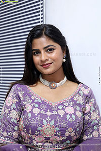 Siri Papa stills in Violet Designer Dress