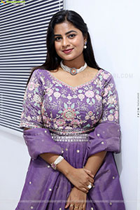 Siri Papa stills in Violet Designer Dress