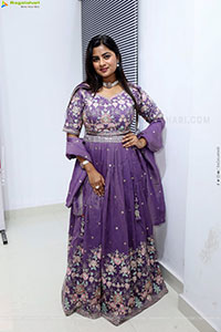 Siri Papa stills in Violet Designer Dress