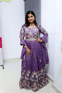 Siri Papa stills in Violet Designer Dress