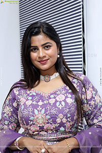 Siri Papa stills in Violet Designer Dress