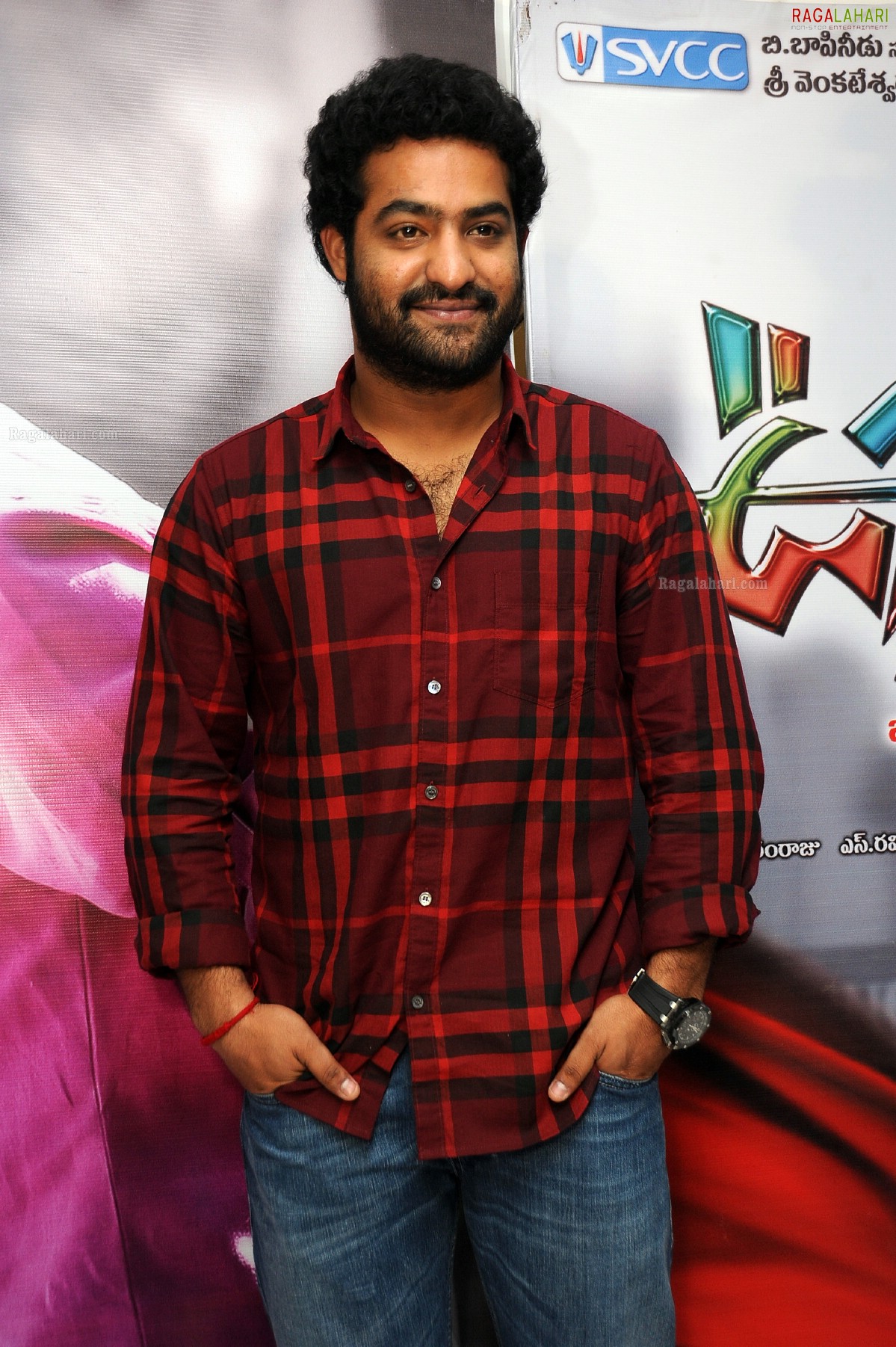 NTR with Beard at Oosaravelli Press Meet, HD Gallery, Images