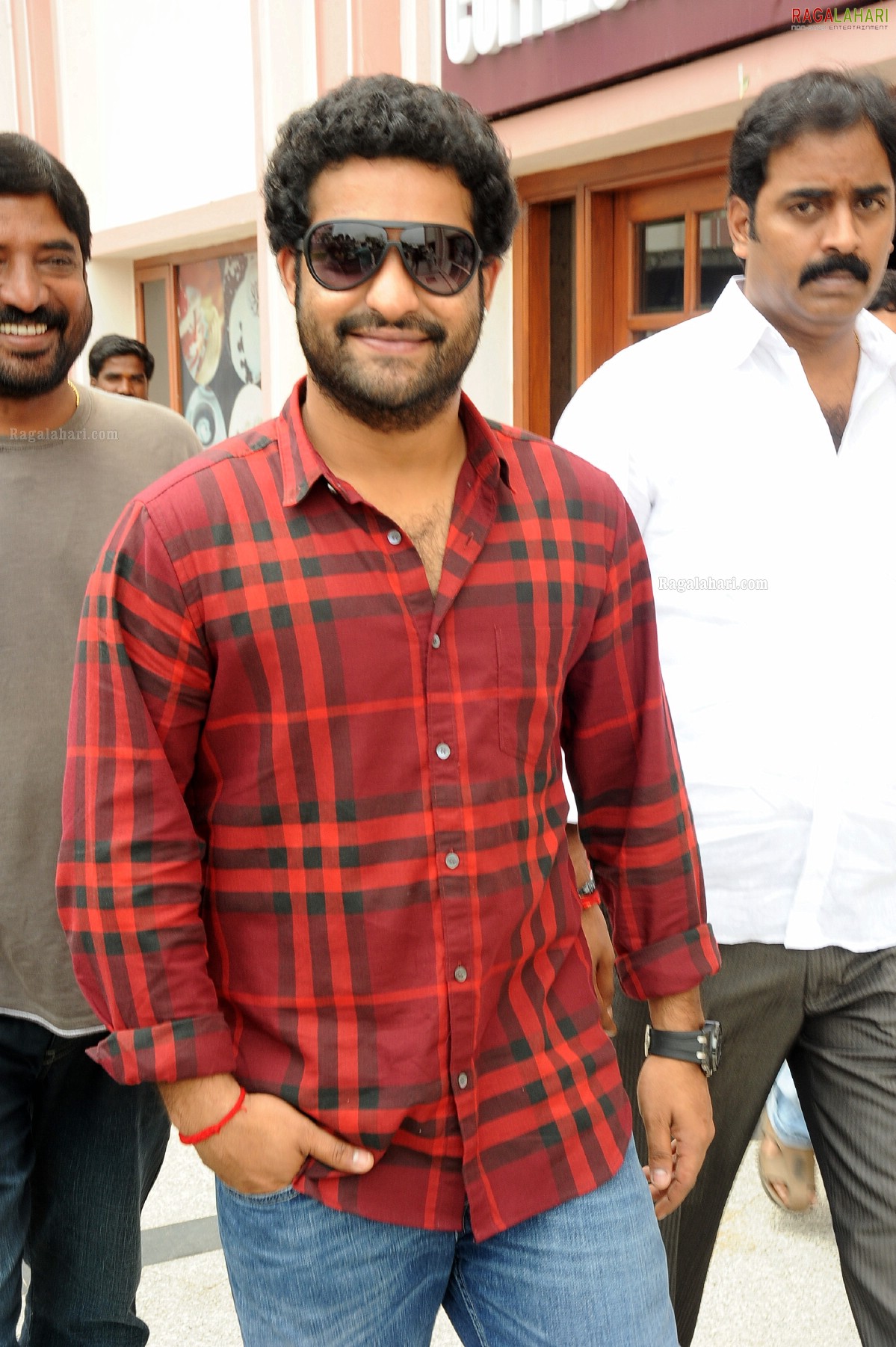 NTR with Beard at Oosaravelli Press Meet, HD Gallery, Images