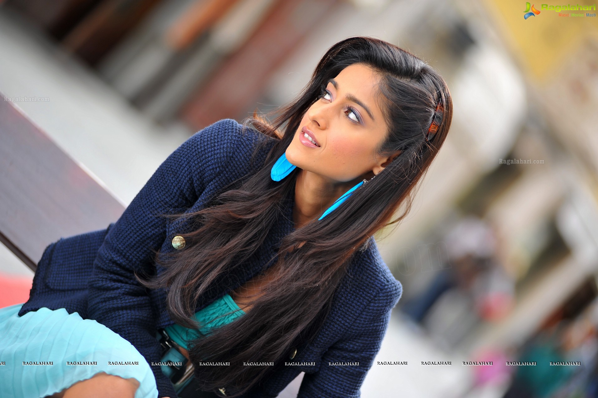 Ileana in Aqua Blue Skirt dress from Amar Akbar Anthony Movie