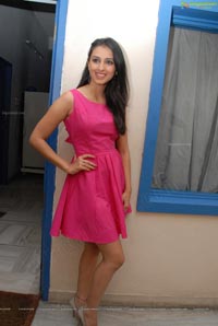 Simer Motiani in Hot Pink Night Gown
