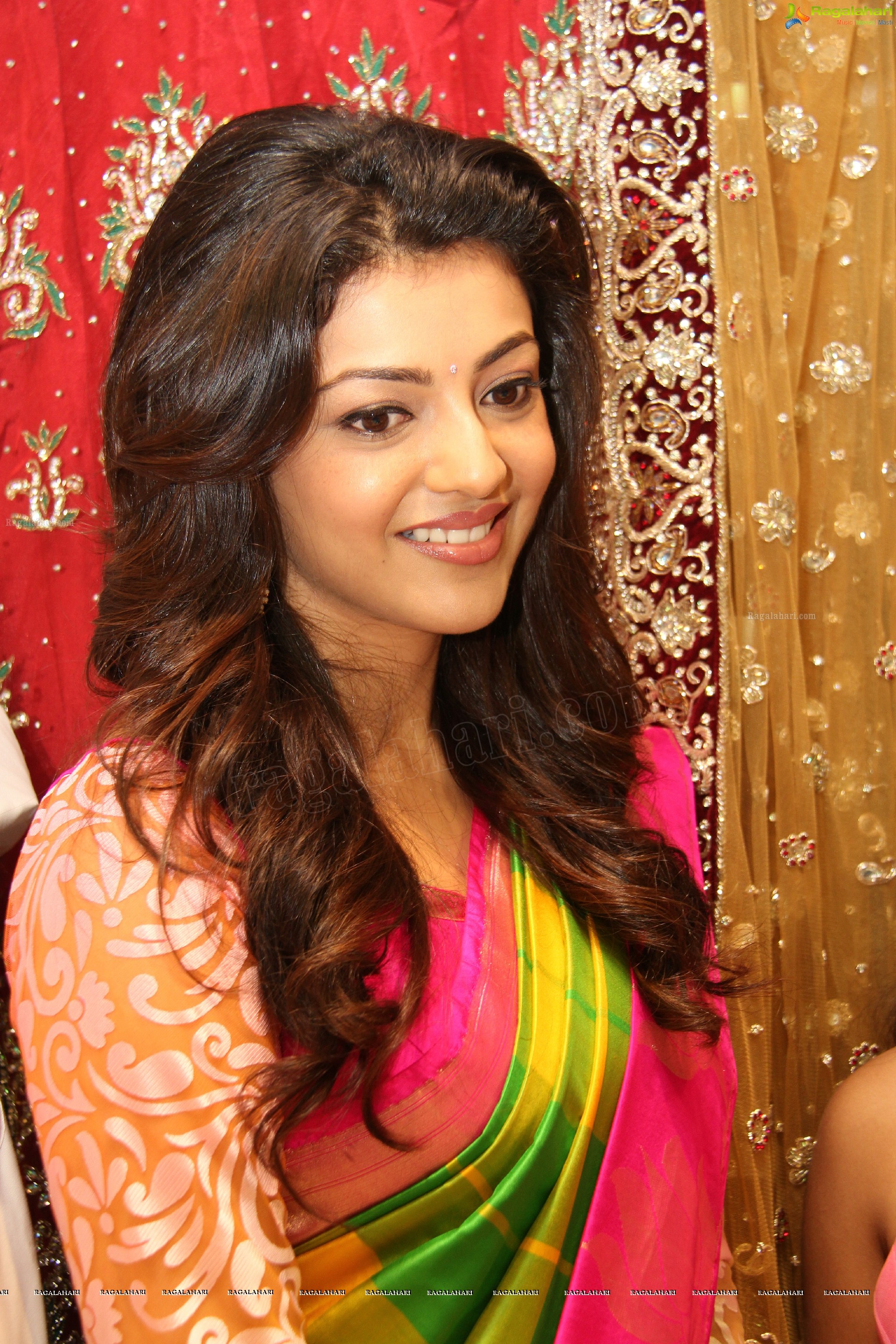 Kajal Aggarwal in Pink Saree at Kalanikethan, Hyderabad, Exclusive HD Photos